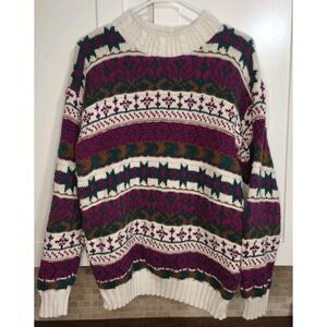 Alps Fine Womens Apparel Aztec Pullover Knit Winter Sweater Vintage Made In Usa‎
